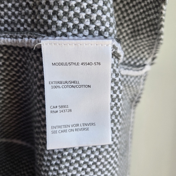 TRIBAL V-Neck Gray and White Cotton Knit Sweater - Picture 6 of 7